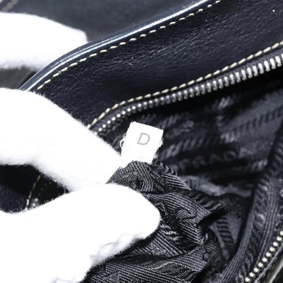 PRADA Shoulder Bag Nylon Leather Black Silver Auth am9430 - Picture 13 of 16